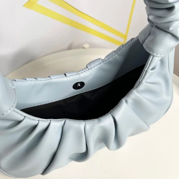 Light Blue Ruffle Strap Bag - Picture 2 of 3